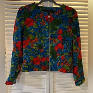Zara cropped floral jacket